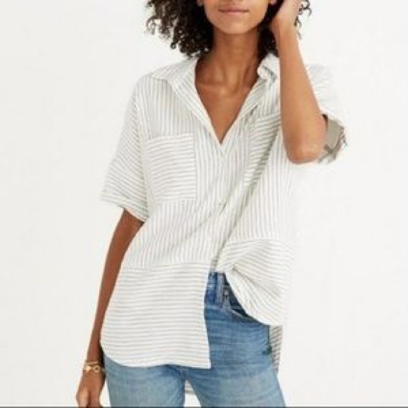 Madewell Tops - Madewell Striped Flannel Courier Shirt